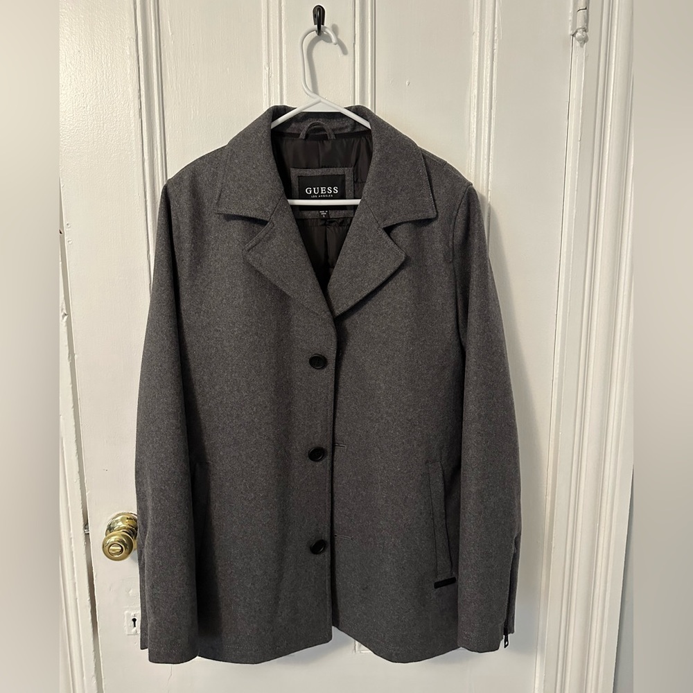 Men's Small Dress Coat Gray - Guess